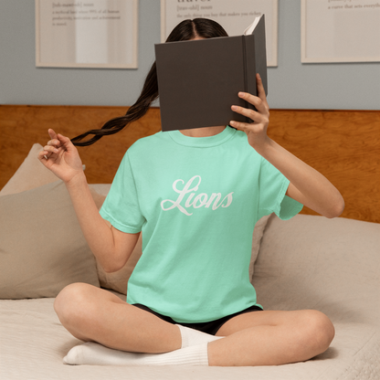 Customizable Lions Mascot Heavy-Weight T-Shirt