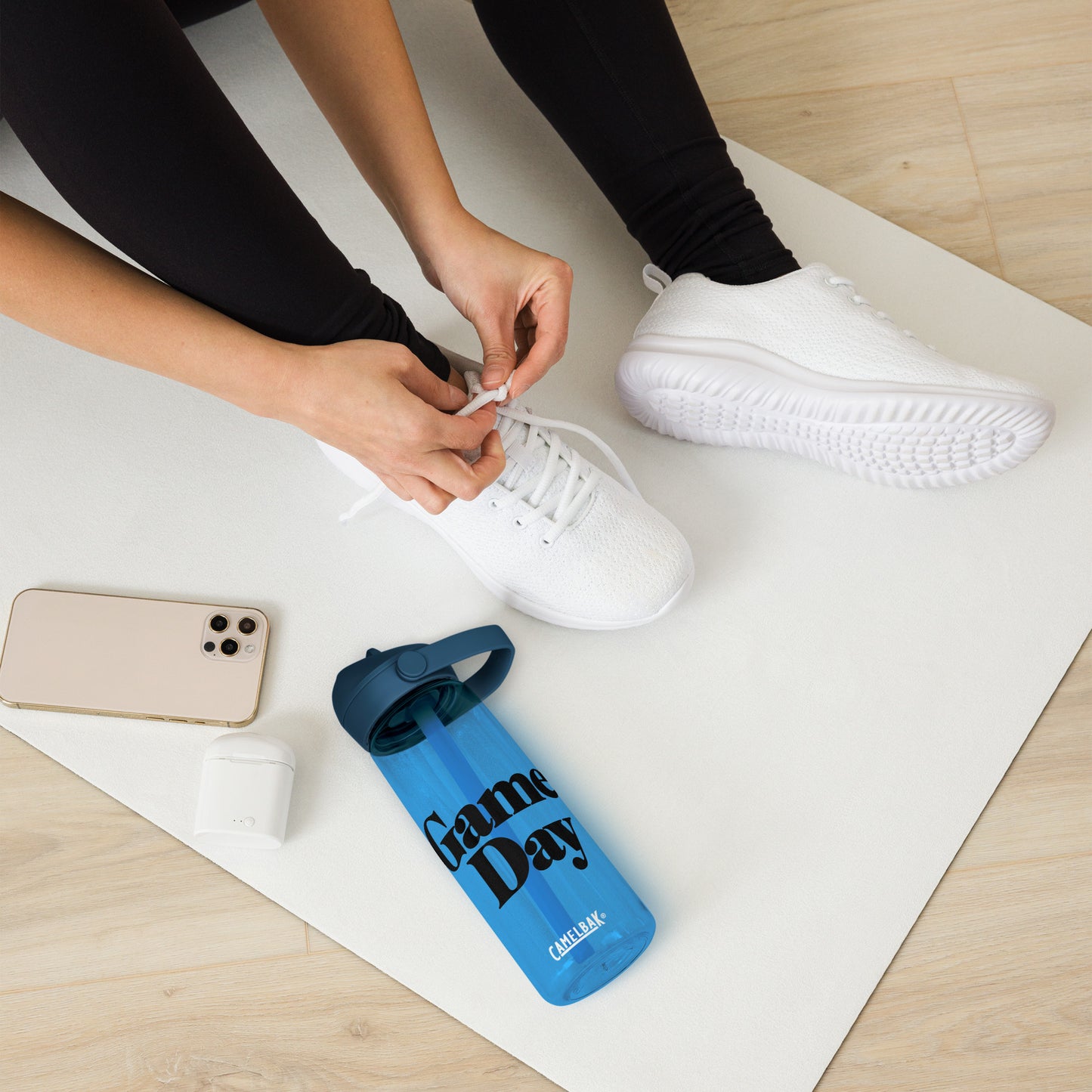 "Game Day" Flip Straw Water Bottle