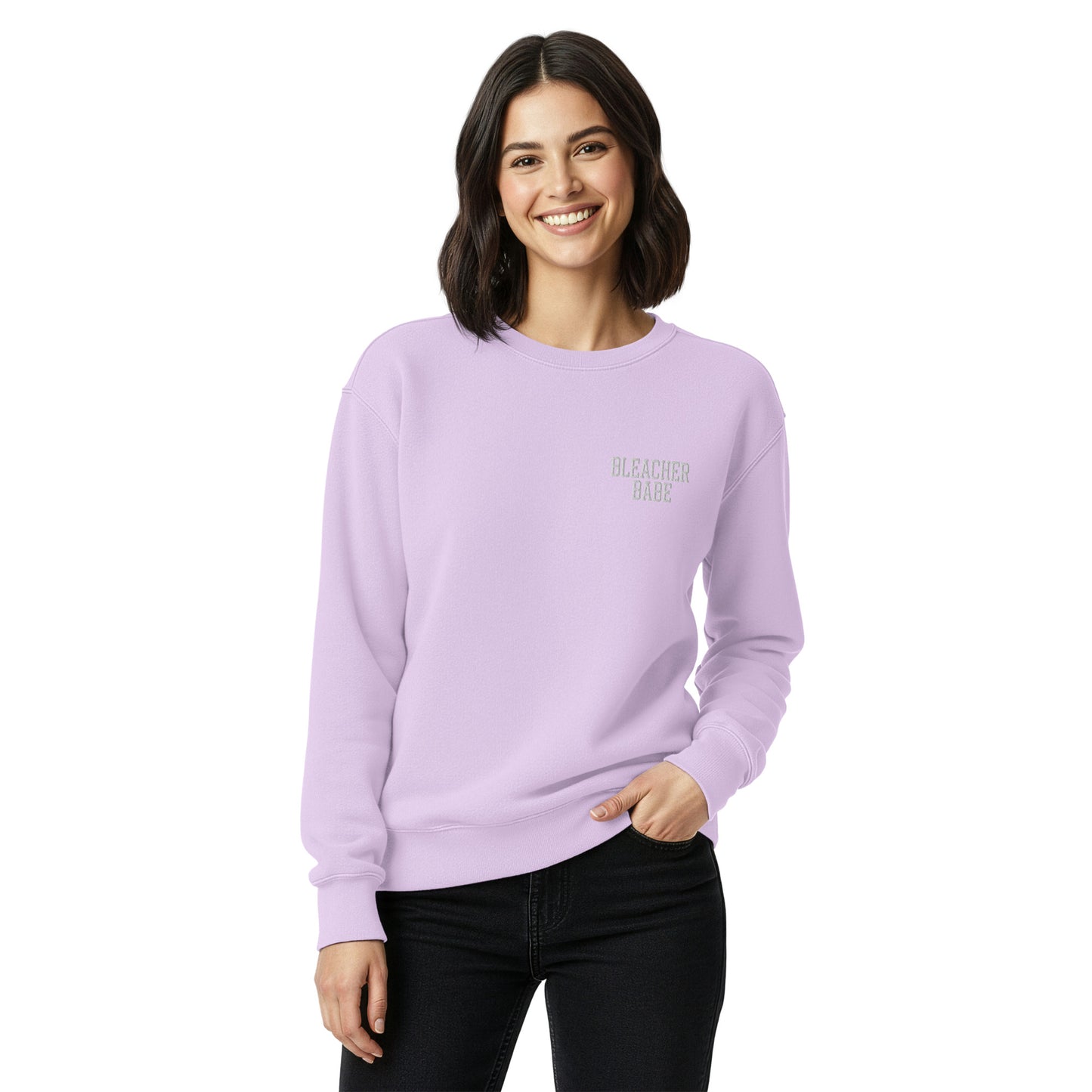 Bleacher Babe Embroidered Crewneck Sweatshirt