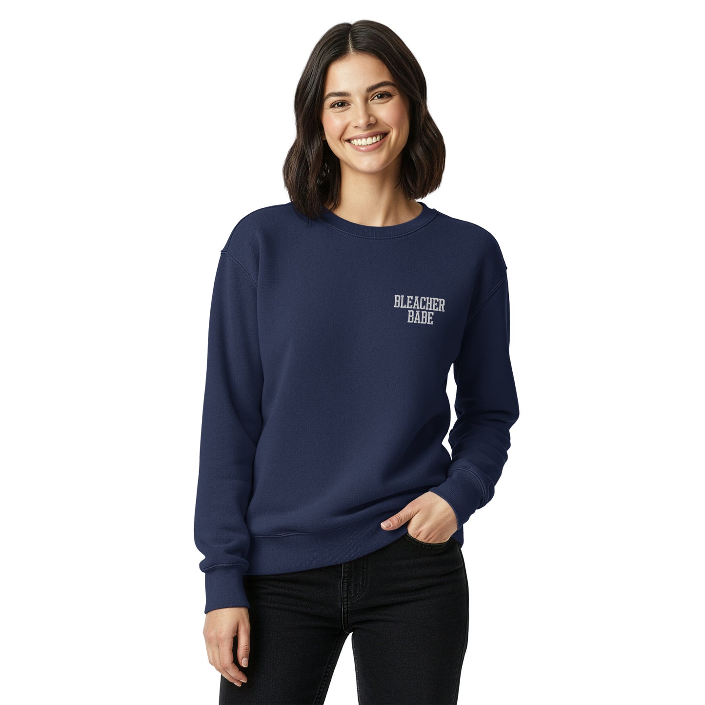 Bleacher Babe Embroidered Crewneck Sweatshirt